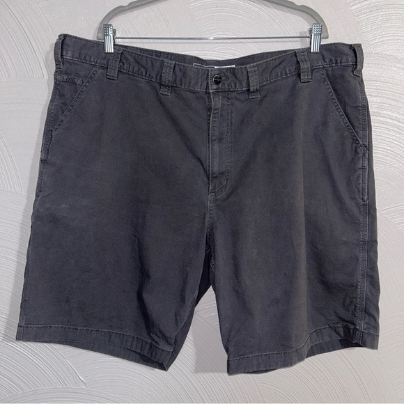 Carhartt Shorts Men Rugged Flex Relaxed Fit Cargo Gray Canvas BS2514-M Size 46 - Picture 1 of 8